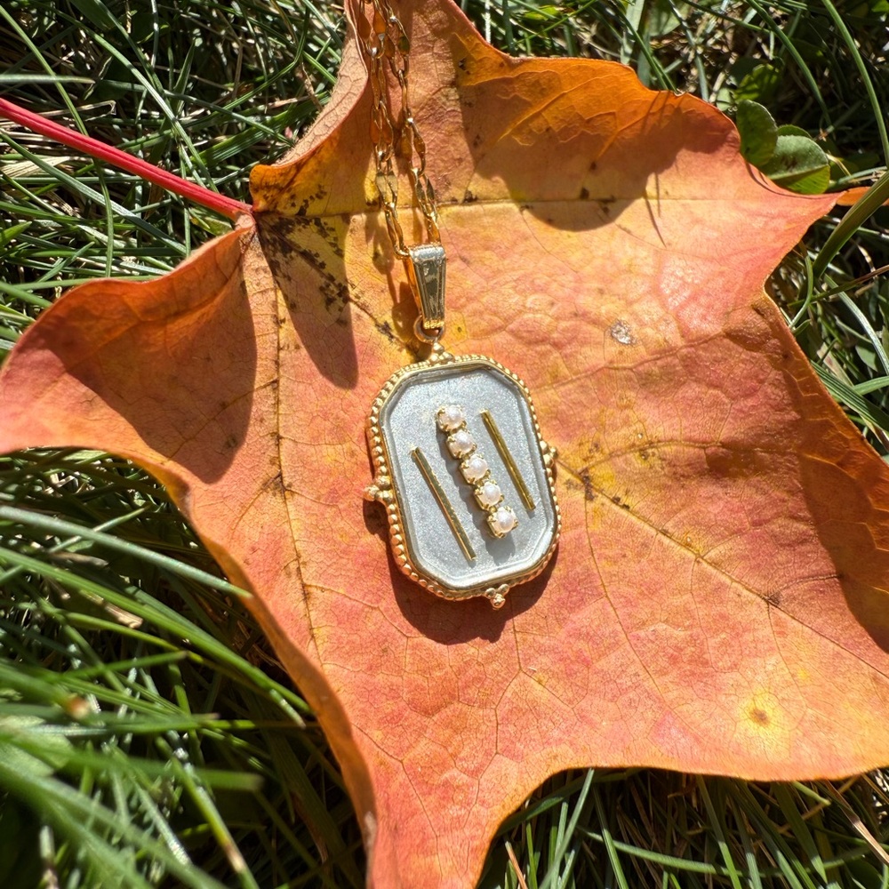Handmade Gold and Silver Pendant Necklace